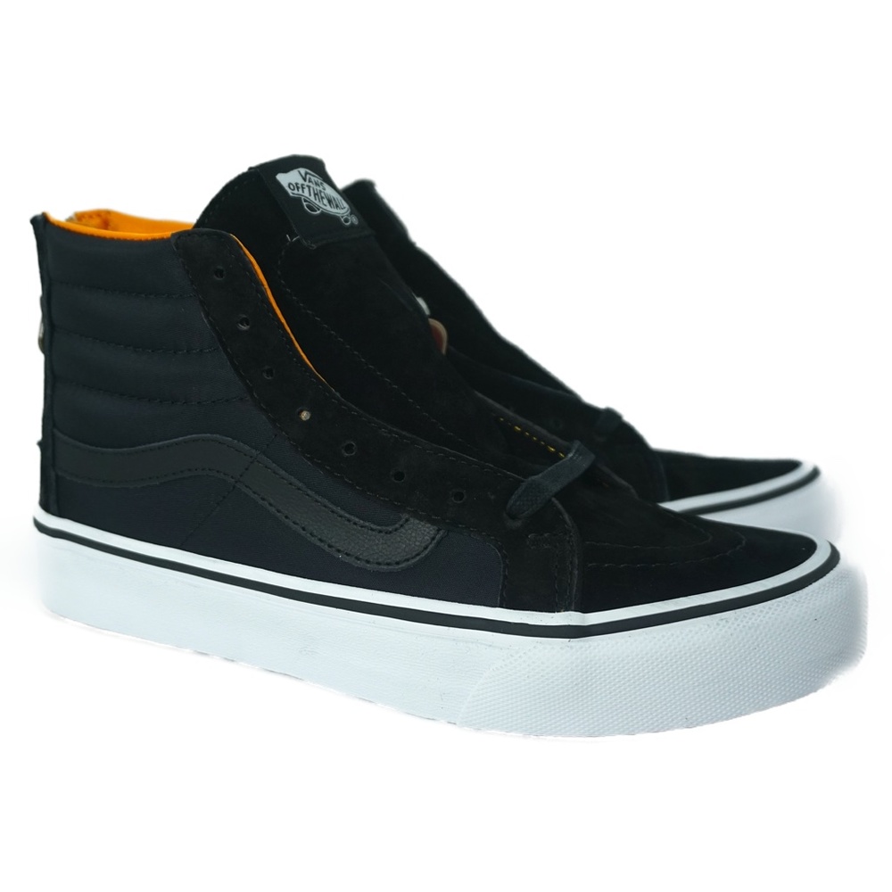 VANS Sk8-Hi Slim Zip (Black/True White) WOMEN SHOE